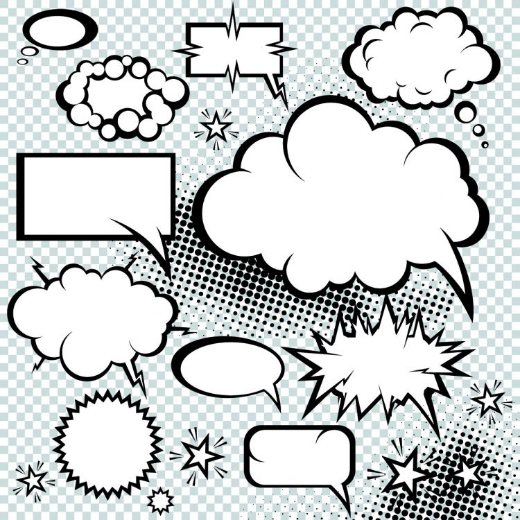 free vector Cartoonstyle mushroom cloud dialog 05 vector